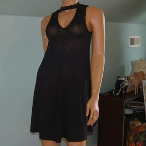 Love, Fire Choker Ribbed Knit Dress S